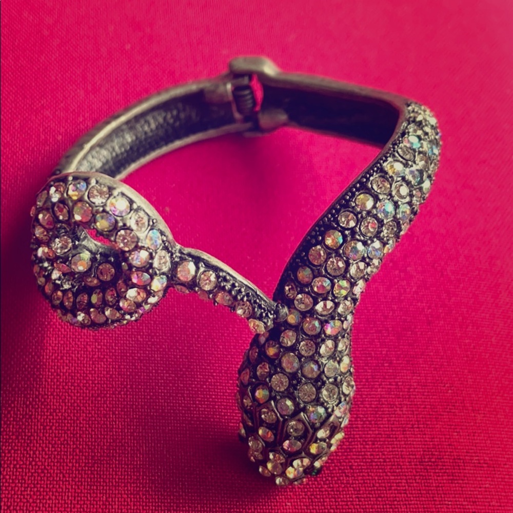 Rhinestone Snake Bracelet / Arm Bangle